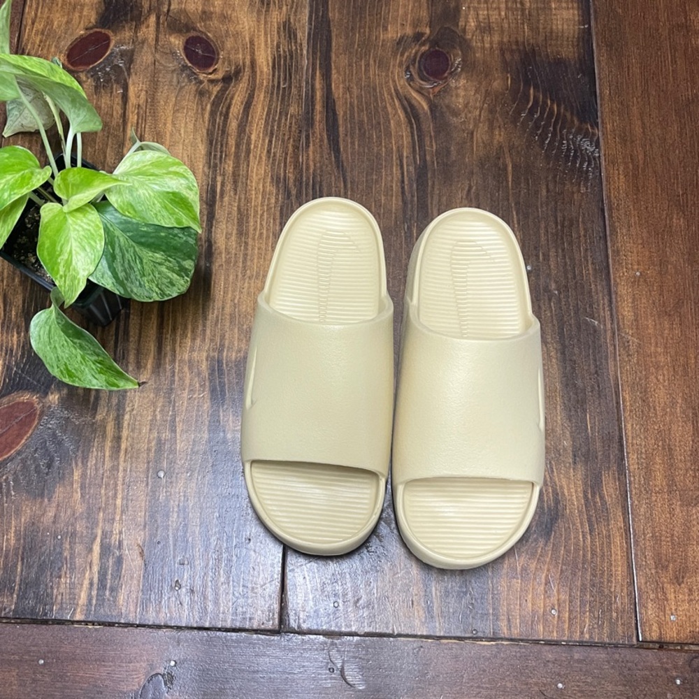 Beige Slide Sandals